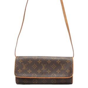 Louis Vuitton clutch bag pochette shoulder crossbody Twin Monogram
